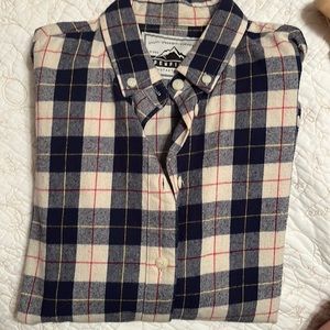 Penfield button down size S navy white plaid